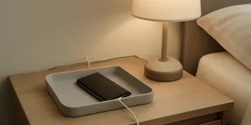 Bedside Charging Tray Protocol: Keep Phones, Cords, and Small Electronics Off the Sleep-Clutter Pile