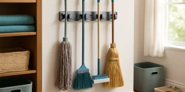 Best Broom and Mop Wall Holders for a Small Utility Closet