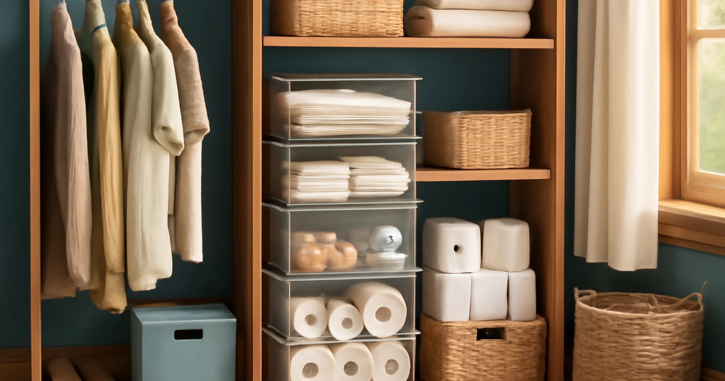 Overflow Zone Best Stackable Clear Bins for Closet Overflow Zones