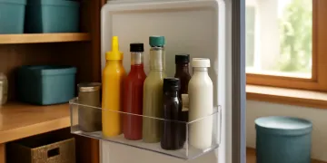 Fridge Door Condiment Bin Protocol for Less Expired Sauce Clutter