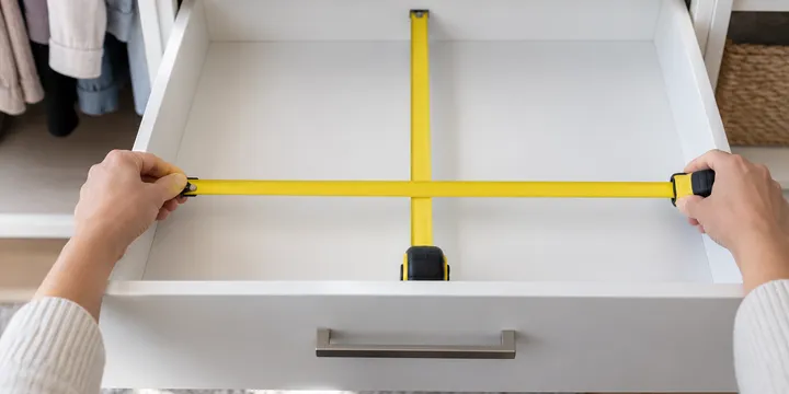 Measure a Closet Drawer Interior Before Adding Organizers